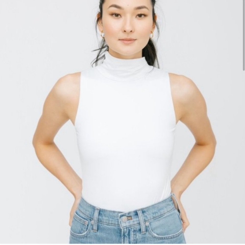 SMASH + TESS Turtleneck Bodysuit Black Sz S Minimal Classic Beauty
